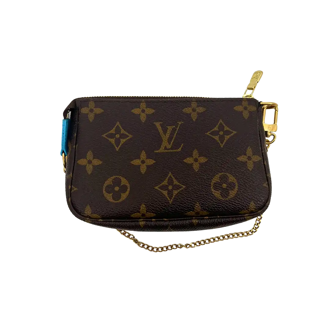 Louis Vuitton Mini Pochette Accessoires Vivienne Holiday Monogram Canvas/Blau Fullset / neu Louis Vuitton