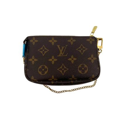Louis Vuitton Mini Pochette Accessoires Vivienne Holiday Monogram Canvas/Blau Fullset / neu Louis Vuitton
