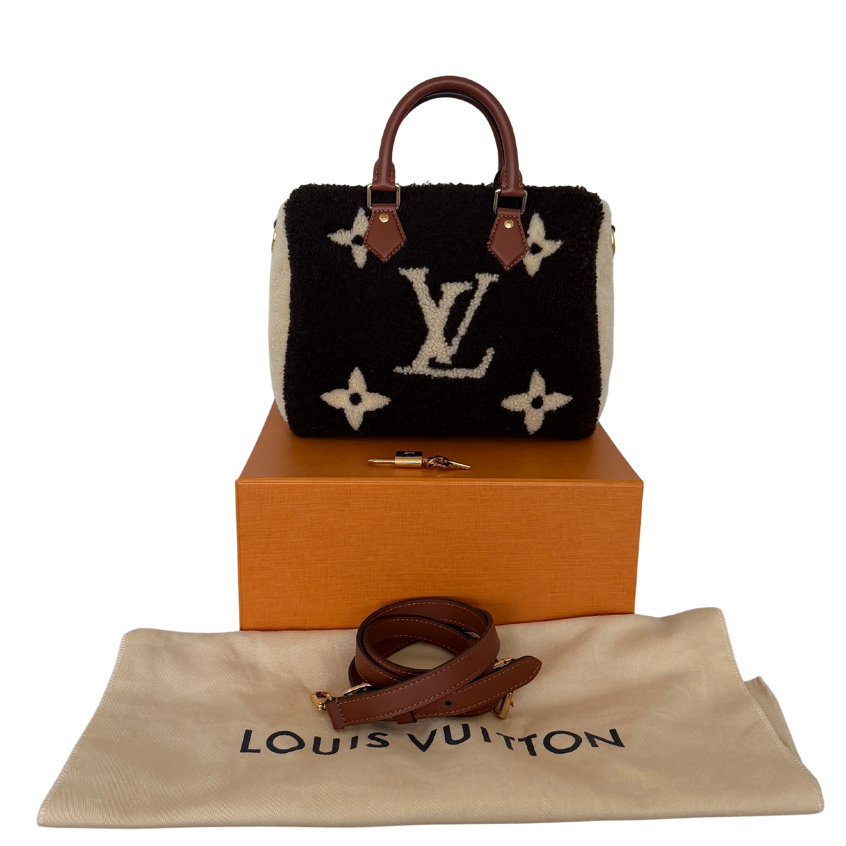 Louis Vuitton Monogram Teddy Speedy Bandouliere 25 M55422 / neuwertig Louis Vuitton