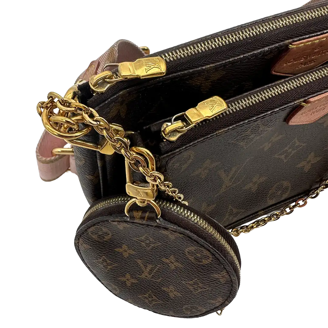 Louis Vuitton Multi Pochette Accessoires Monogram Canvas Rose Clair M44840 / sehr gut Louis Vuitton