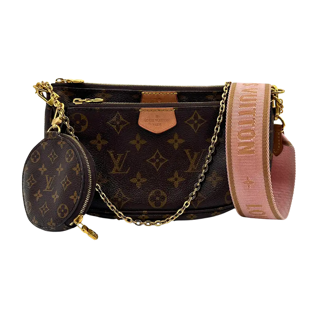 Louis Vuitton Multi Pochette Accessoires Monogram Canvas Rose Clair M44840 / sehr gut Louis Vuitton
