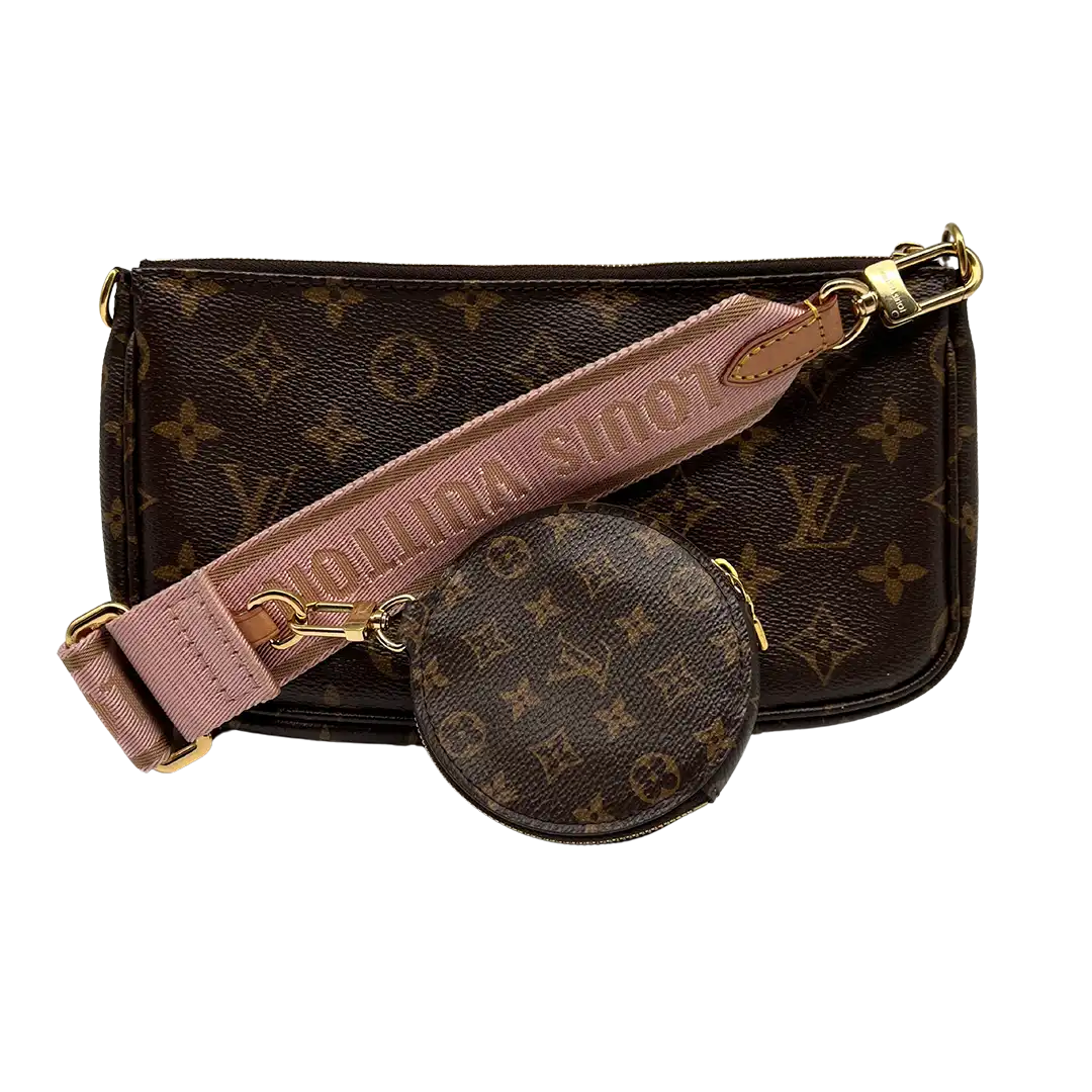 Louis Vuitton Multi Pochette Accessoires Monogram Canvas Rose Clair M44840 / sehr gut Louis Vuitton