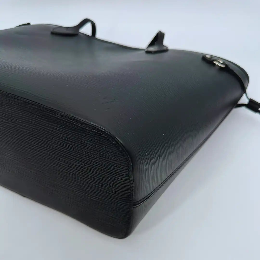 Louis Vuitton Neverfull MM Epi Leder schwarz mit Pochette / sehr gut Louis Vuitton
