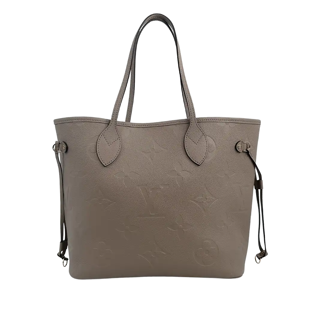 Louis Vuitton Neverfull MM Monogram Empreinte Leder Tourtourelle / neuwertig Louis Vuitton