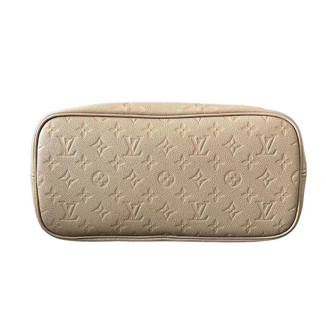 Louis Vuitton Neverfull MM Monogram Empreinte Leder Tourtourelle / neuwertig Louis Vuitton
