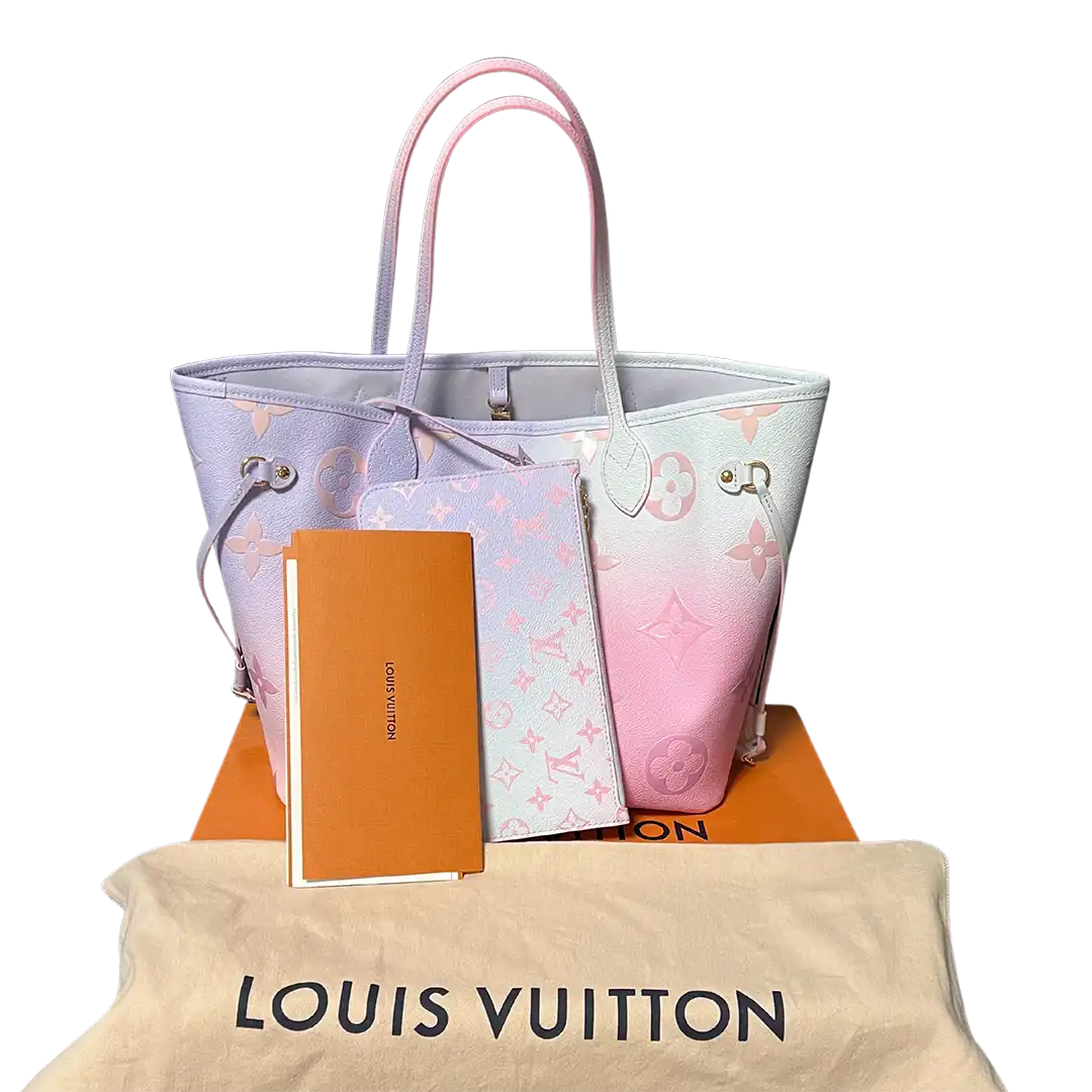Louis Vuitton Neverfull MM Sunrise Pastell Handtasche Fullset / neuwertig Louis Vuitton