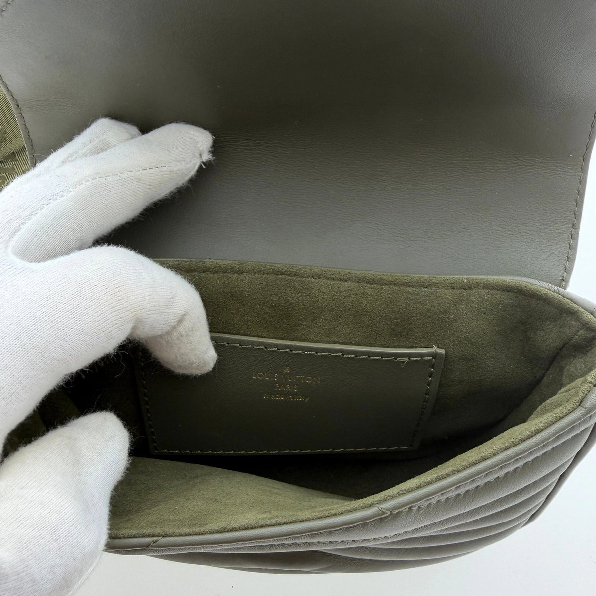 Louis Vuitton New Wave Multi Pochette Leder khaki / neuwertig Louis Vuitton