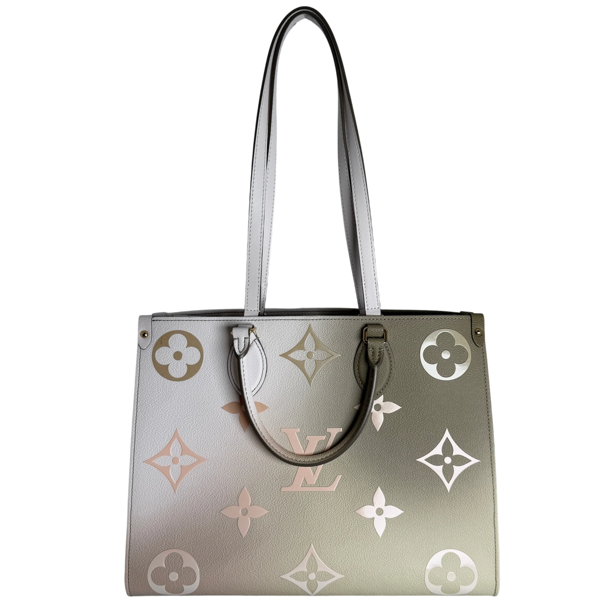 Louis Vuitton OnTheGo MM Spring in the City Empreinte Khaki Beige