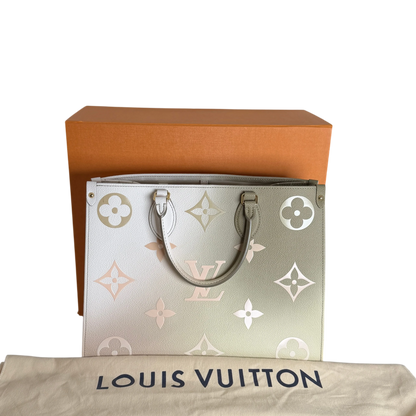 Louis Vuitton OnTheGo MM Spring in the City Empreinte Khaki Beige – Ansicht 9
