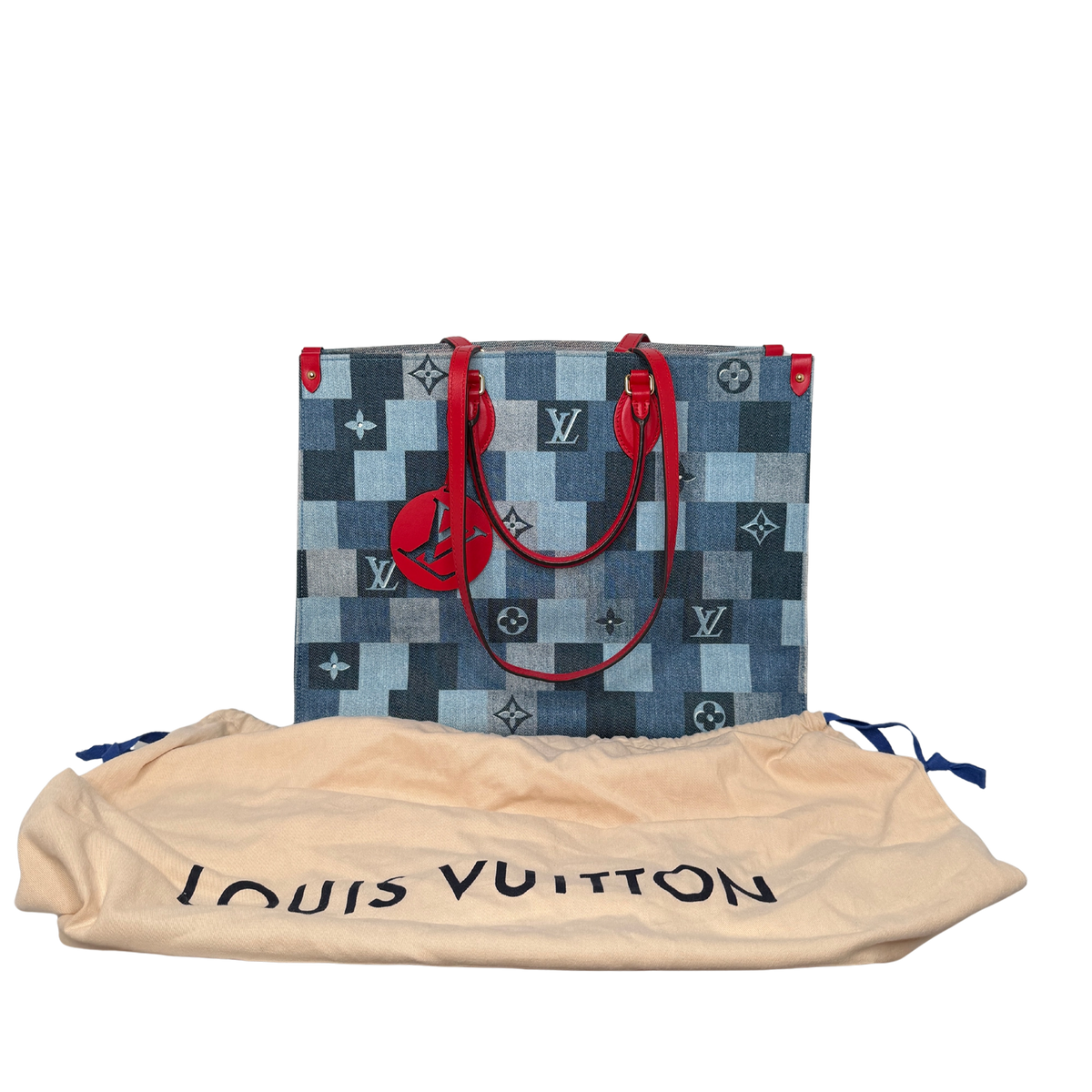 Louis Vuitton Onthego GM Denim Shopper M44992 / sehr gut Louis Vuitton