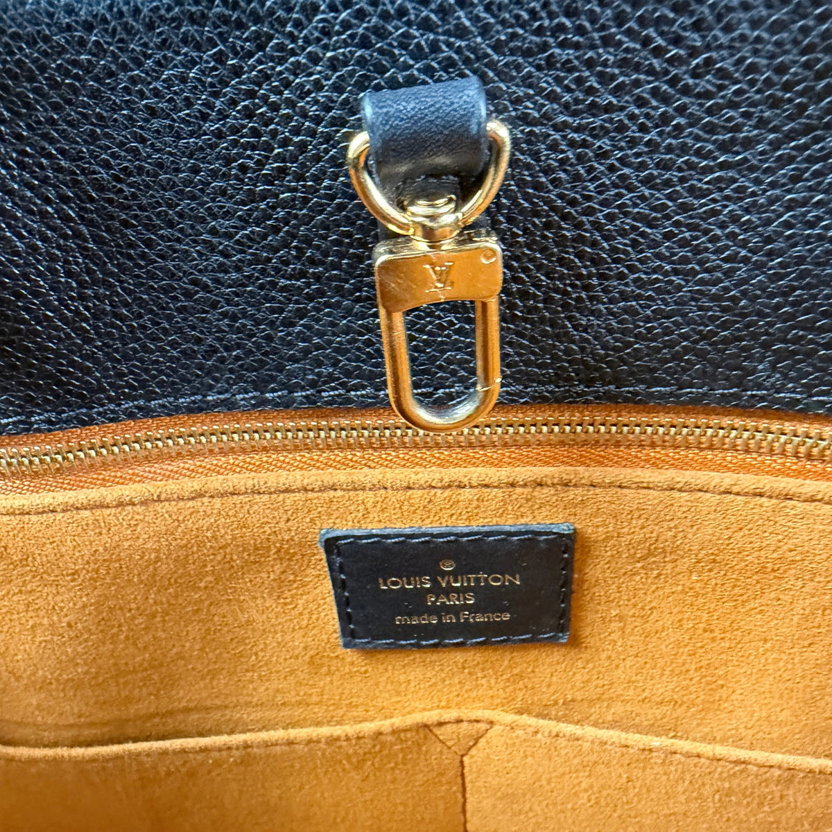 Louis Vuitton OnTheGo MM Monogram Empreinte Leer Zwart Goud