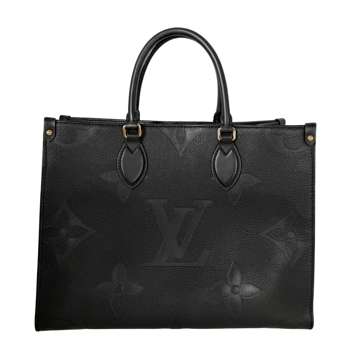 Louis Vuitton OnTheGo MM Monogram Empreinte Leer Zwart Goud