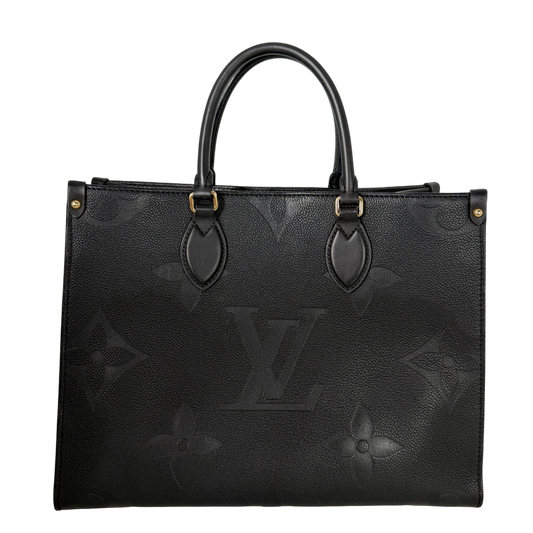 Louis Vuitton OnTheGo MM Monogram Empreinte Leer Zwart Goud