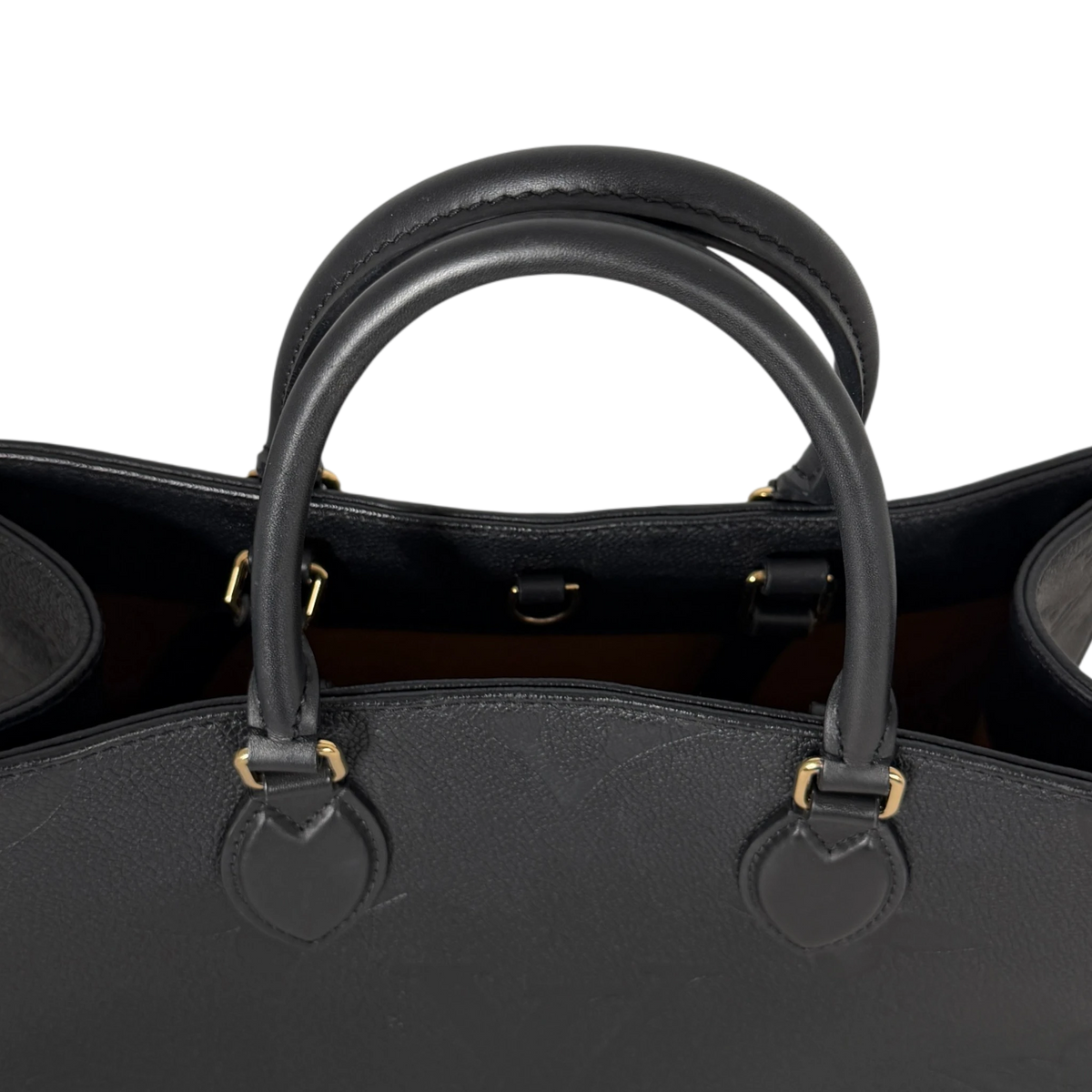 Louis Vuitton OnTheGo MM Monogram Empreinte Leer Zwart Goud