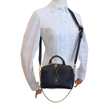 Louis Vuitton Petite Malle Souple Leder M45393 schwarz Fullset / neuwertig Louis Vuitton