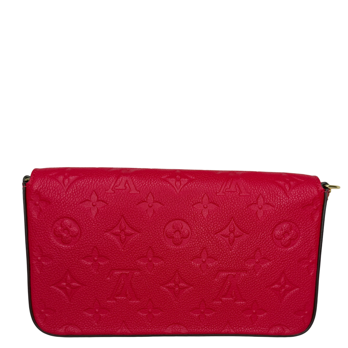 Louis Vuitton Pochette Félicie Monogram Empreinte Scarlet Rot Gold Louis Vuitton