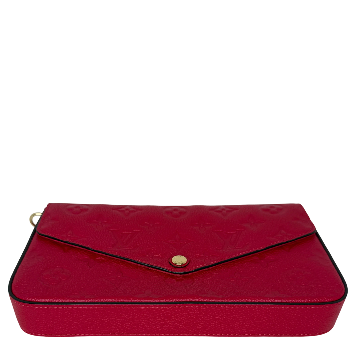 Louis Vuitton Pochette Félicie Monogram Empreinte Scarlet Rot Gold Louis Vuitton
