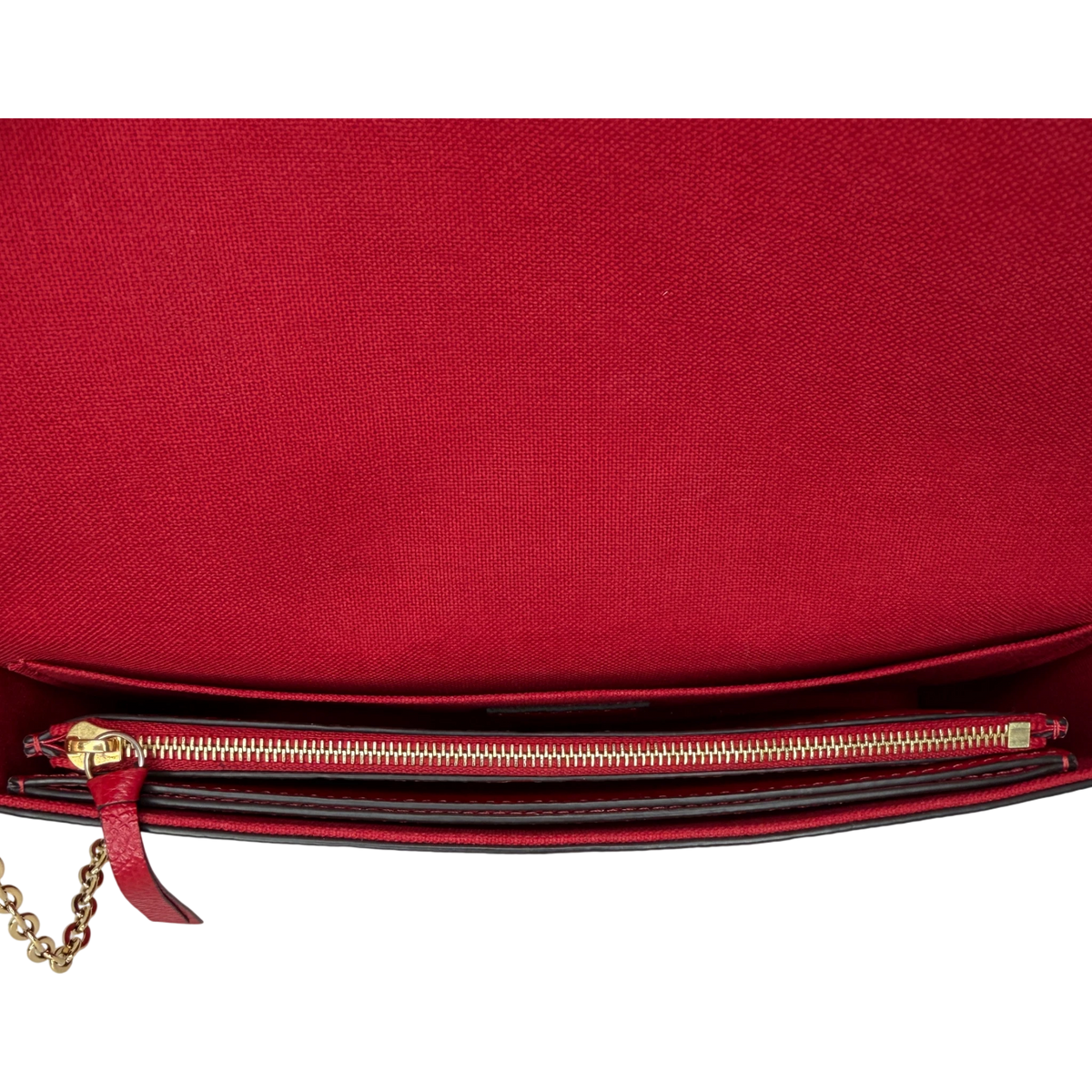 Louis Vuitton Pochette Félicie Monogram Empreinte Scarlet Rot Gold Louis Vuitton