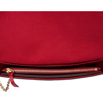 Louis Vuitton Pochette Félicie Monogram Empreinte Scarlet Rot Gold Louis Vuitton