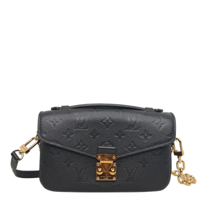 Louis Vuitton Pochette Métis East West Empreinte Leer zwart