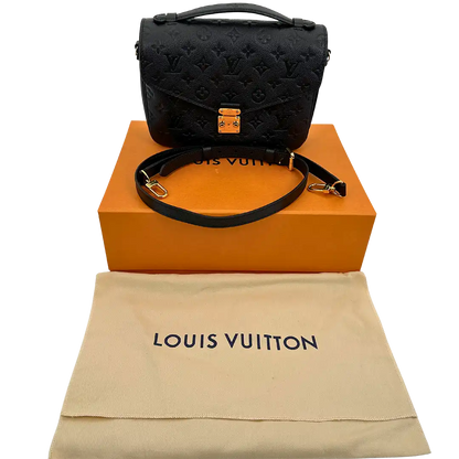Louis Vuitton Pochette Métis Empreinte Leder schwarz M41487 Fullset / sehr gut Louis Vuitton