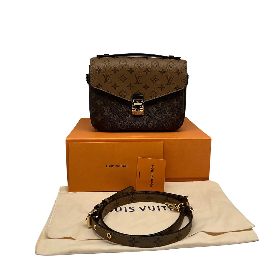 Louis Vuitton Pochette Métis Monogram Reverse Canvas Fullset / ungetragen Louis Vuitton