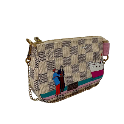 Louis Vuitton Pochette Accessories Damier Azur Illustre Transatlantic Fullset / neu Louis Vuitton