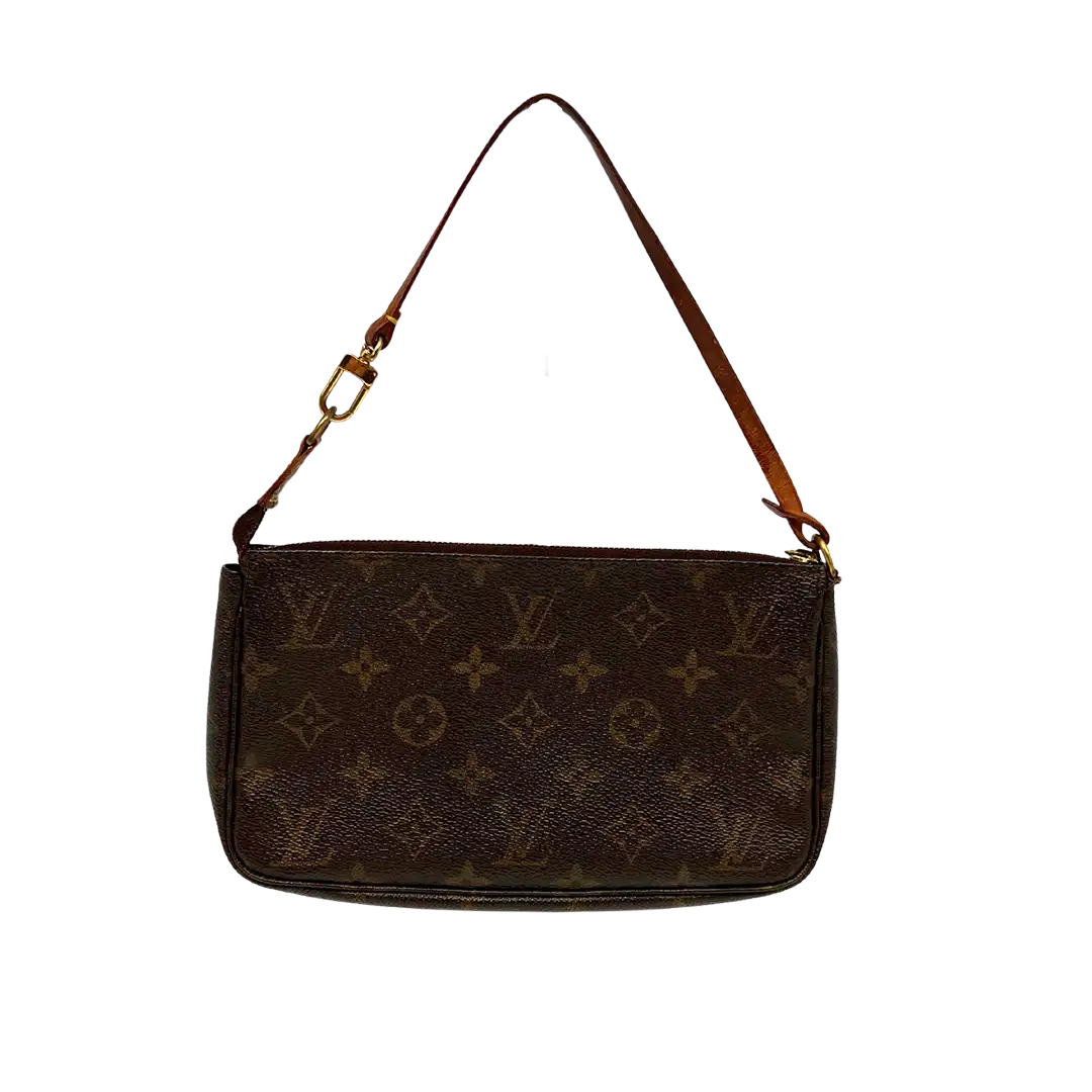 Louis Vuitton Pochette Accessoires Monogram Canvas  M51980 Braun / gut Louis Vuitton
