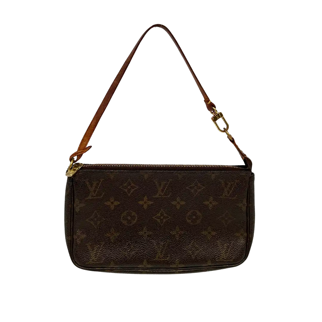 Louis Vuitton Pochette Accessoires Monogram Canvas  M51980 Braun / gut Louis Vuitton