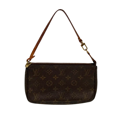Louis Vuitton Pochette Accessoires Monogram Canvas  M51980 Braun / gut Louis Vuitton