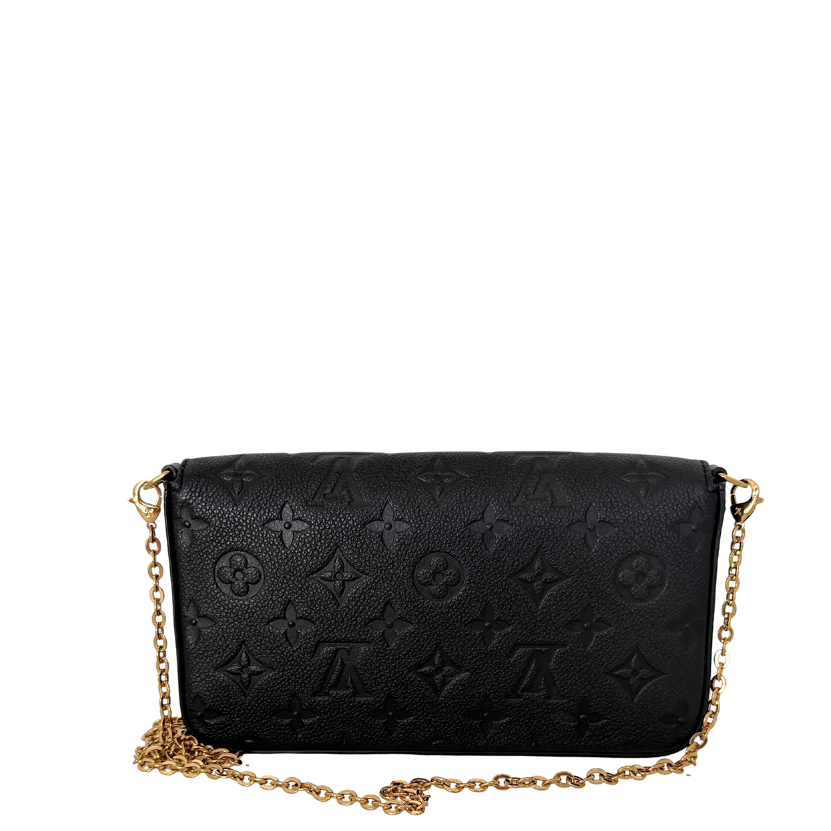 Louis Vuitton Félicie Pochette Empreinte Leder schwarz Fullset / sehr gut Louis Vuitton