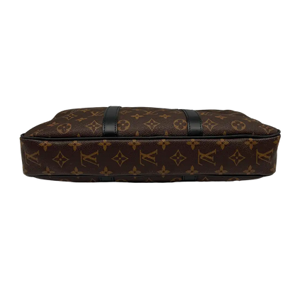 Louis Vuitton Porte Documents Voyage Monogram Macassar PM braun / sehr gut Louis Vuitton