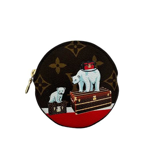 Louis Vuitton runde Geldbörse Eisbären XMAS 2017 M62088 Fullset / neu Louis Vuitton