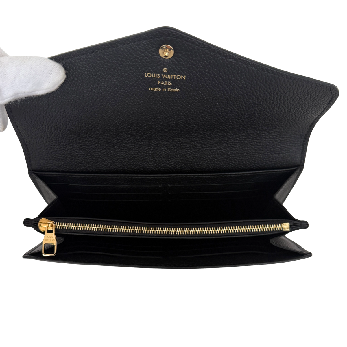 Louis Vuitton Sarah Geldbörse Monogram Empreinte M61182 Schwarz / sehr gut Louis Vuitton