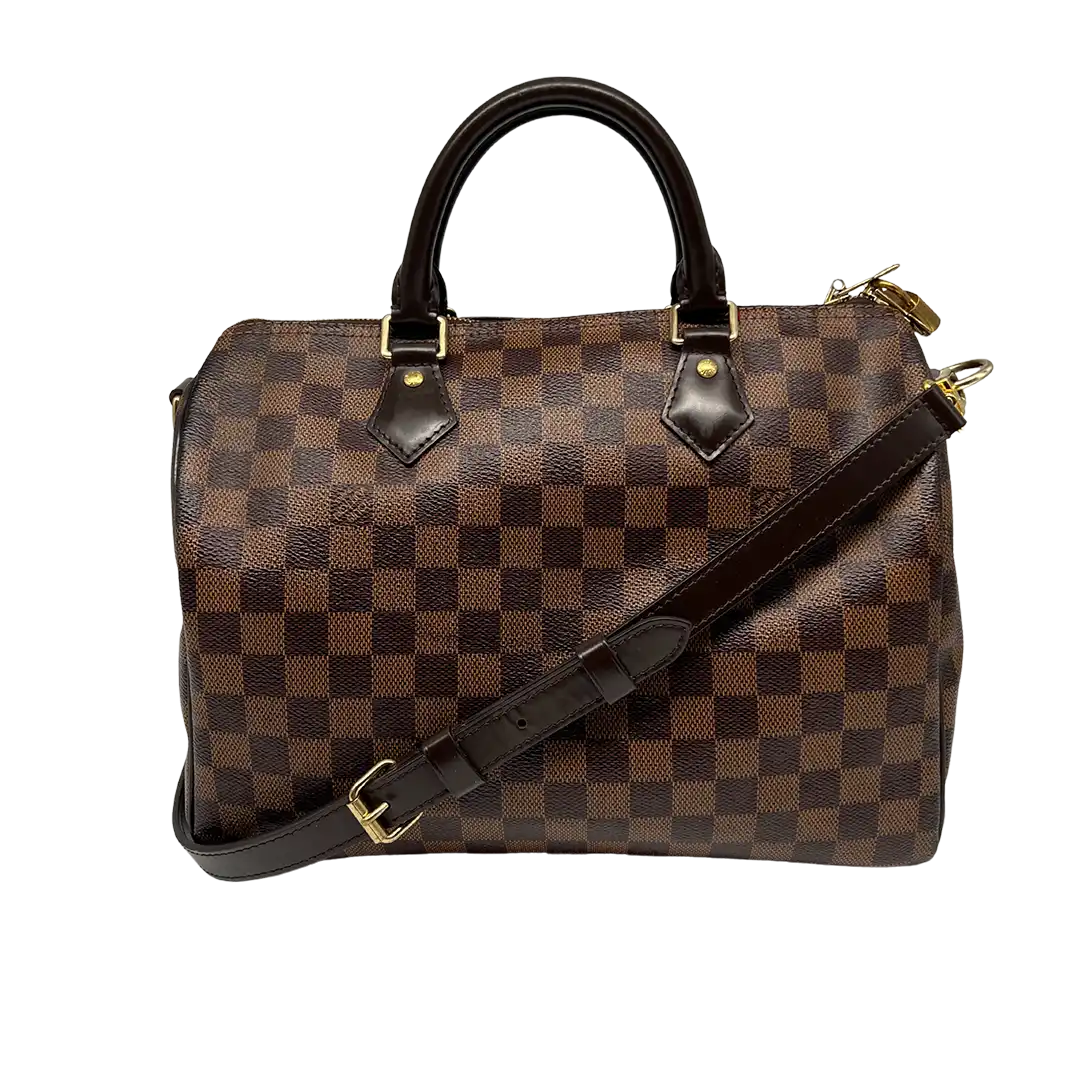 Louis Vuitton Speedy 30 Bandouliere Damier Ebene / akzeptabel Louis Vuitton