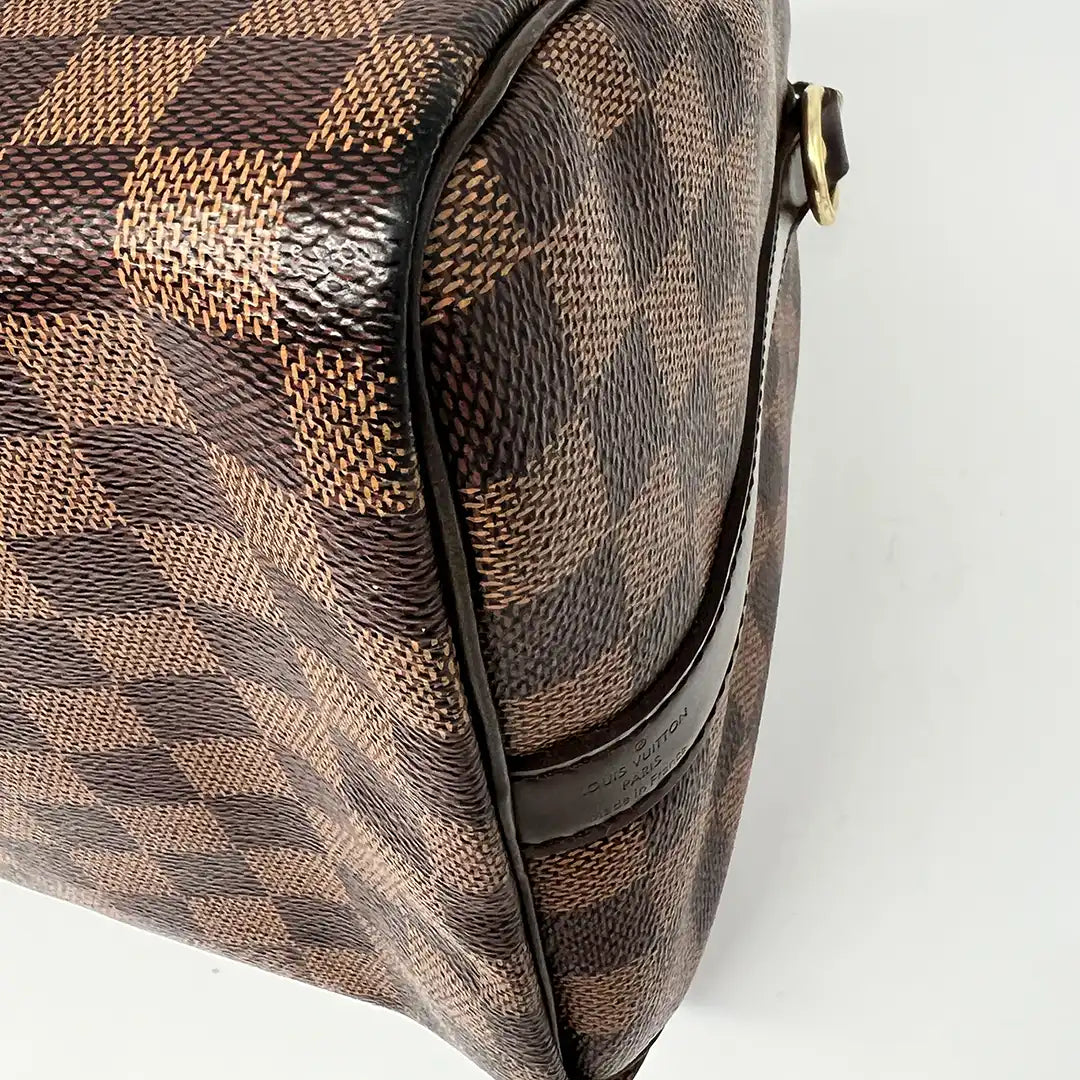 Louis Vuitton Speedy 30 Bandouliere Damier Ebene / akzeptabel Louis Vuitton