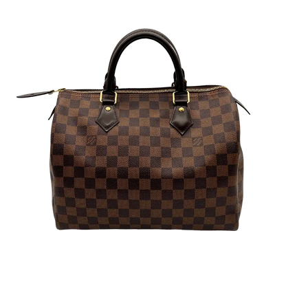 Louis Vuitton Speedy 30 Damier Ebene Hot Stamping K.M. / sehr gut Louis Vuitton