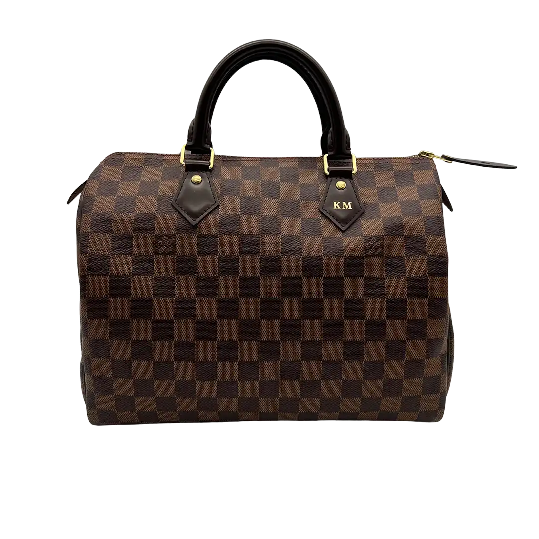 Louis Vuitton Speedy 30 Damier Ebene Hot Stamping K.M. / sehr gut Louis Vuitton