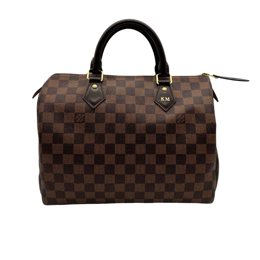 Louis Vuitton Speedy 30 Damier Ebene Hot Stamping K.M. / sehr gut Louis Vuitton