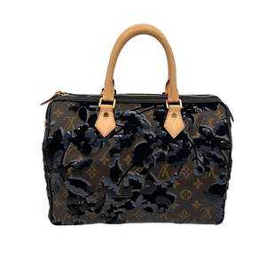 Louis Vuitton Fleur de Jais Speedy 30 pailletten en fluweel limited edition