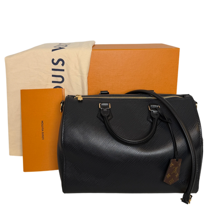 Louis Vuitton Speedy Soft 30 Epi Leder Schwarz Gold – Ansicht 11
