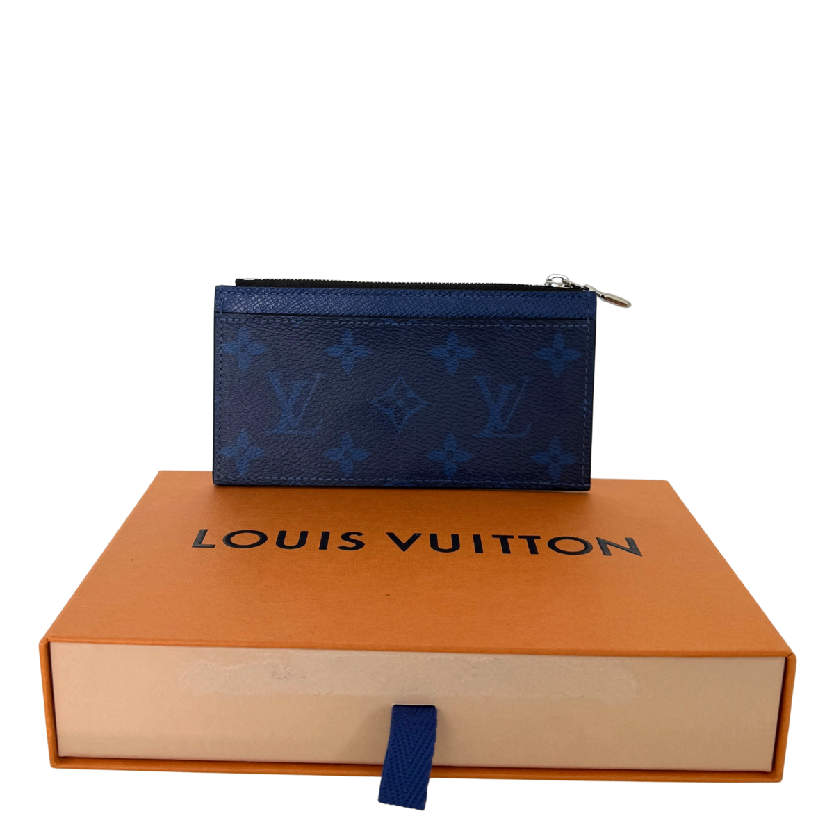 Louis Vuitton Taigarama Kartenetui M30270 Blau / neuwertig Louis Vuitton