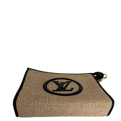 Louis Vuitton Toiletry Pouch On Chain Raffia Beige Schwarz Louis Vuitton