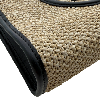 Louis Vuitton Toiletry Pouch On Chain Raffia Beige Schwarz Louis Vuitton