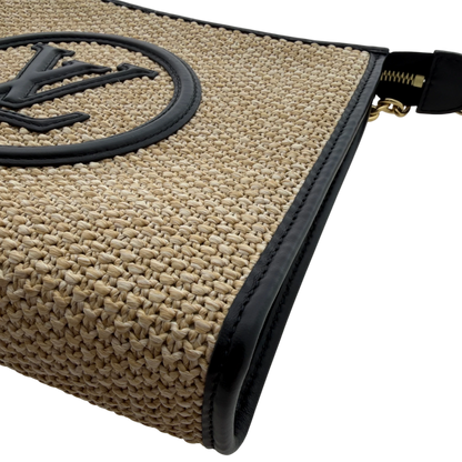 Louis Vuitton Toiletry Pouch On Chain Raffia Beige Schwarz Louis Vuitton