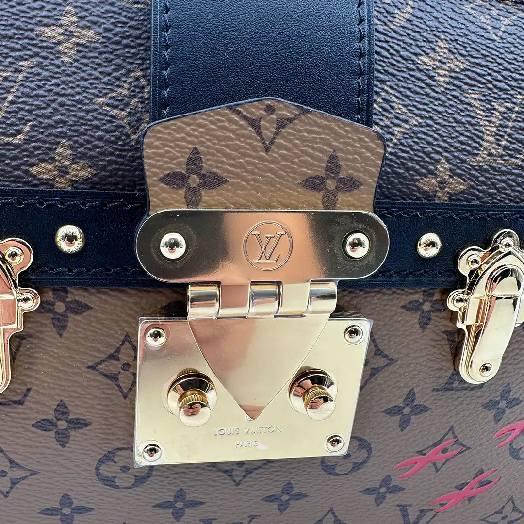Louis Vuitton Monogram Reverse Trunk Clutch Schultertasche Fullset / Neu Echtheitscheck