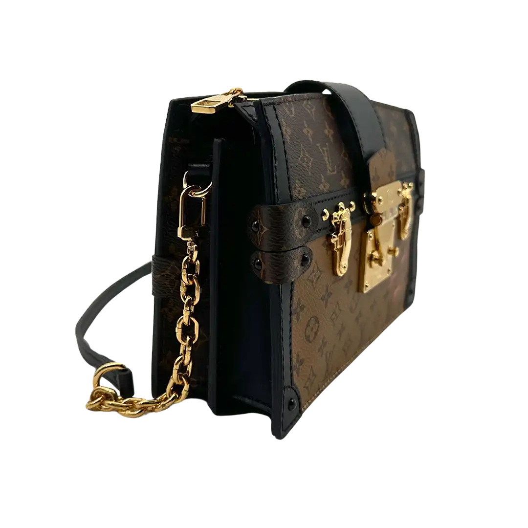 Louis Vuitton Monogram Reverse Trunk Clutch Schultertasche Fullset / Neu Echtheitscheck