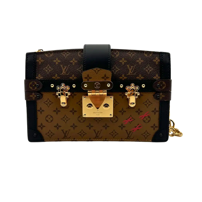 Louis Vuitton Monogram Reverse Trunk Clutch Schultertasche Fullset / Neu Echtheitscheck