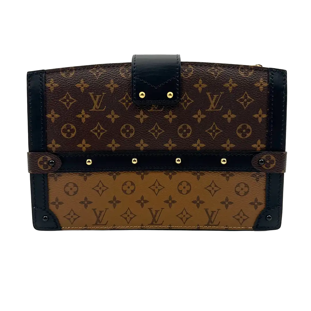 Louis Vuitton Monogram Reverse Trunk Clutch Schultertasche Fullset / Neu Echtheitscheck