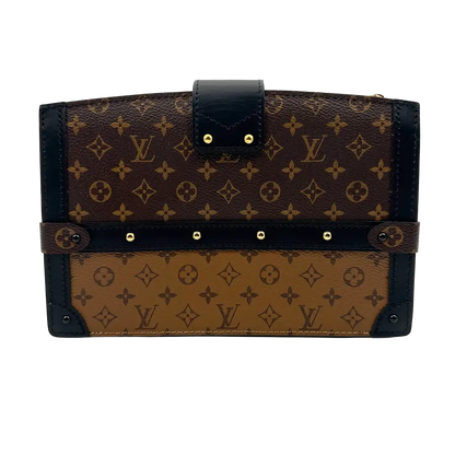 Louis Vuitton Monogram Reverse Trunk Clutch Schultertasche Fullset / Neu Echtheitscheck